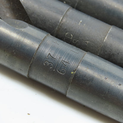 9/16" To 23/32" High Speed Steel Twist Drill Bit Lot of 10