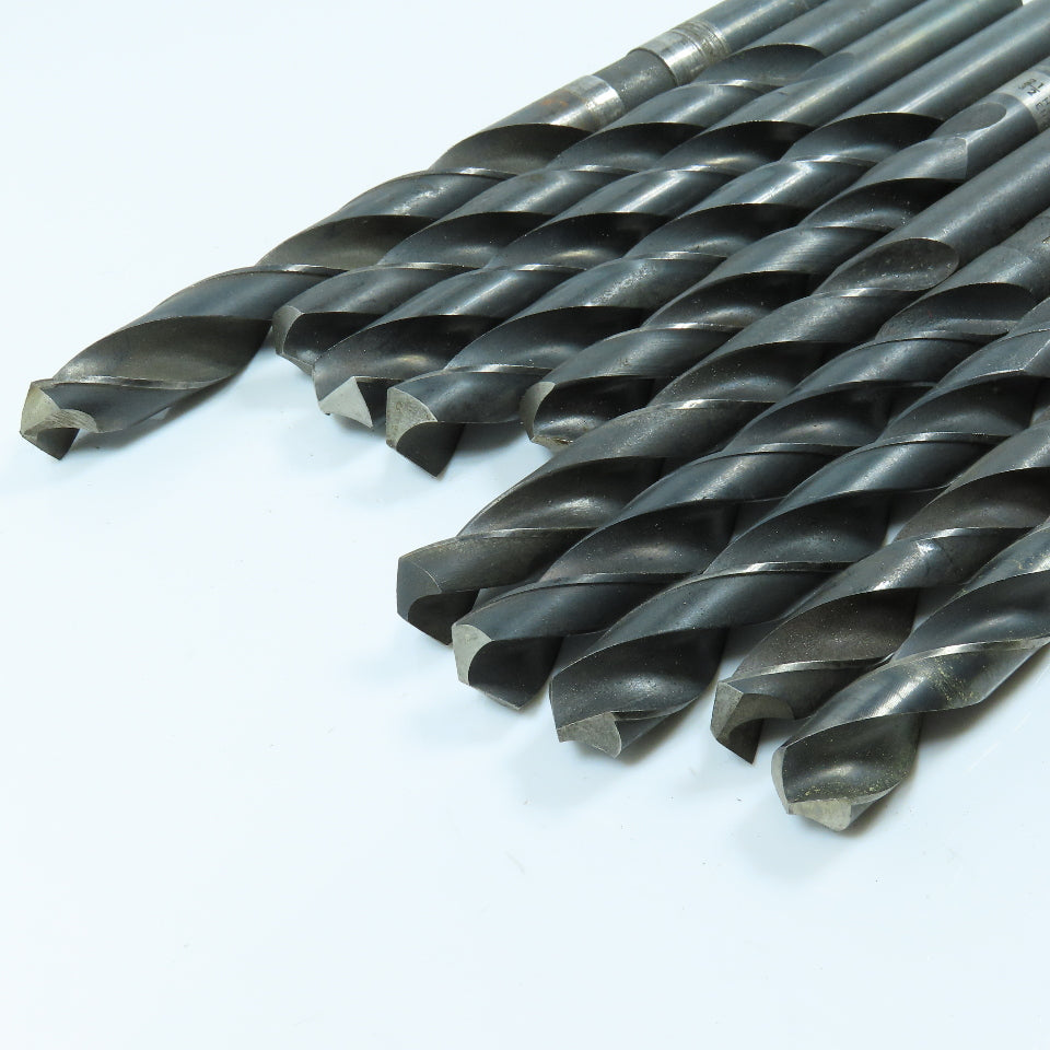 9/16" To 23/32" High Speed Steel Twist Drill Bit Lot of 10
