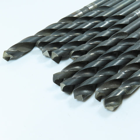 9/16" To 23/32" High Speed Steel Twist Drill Bit Lot of 10