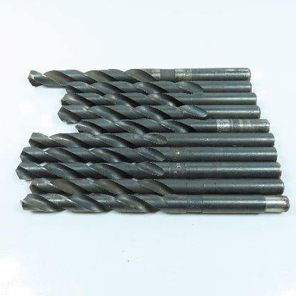 9/16" To 23/32" High Speed Steel Twist Drill Bit Lot of 10