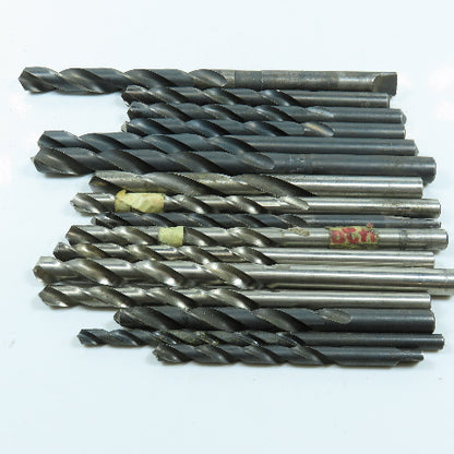 9/32" To 37/64" High Speed Steel Twist Drill Bit Lot of 16