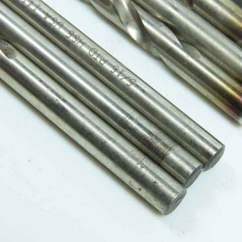 5/16" To 7/16" High Speed Steel Twist Drill Bit Lot of 12