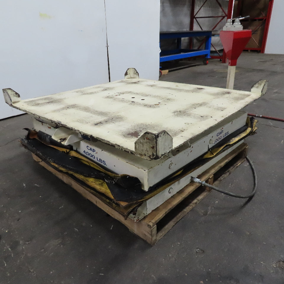 Omni 4000Lbs. Capacity 48" x 50" Rotating Air Bag Lift Table 13-36" Lift