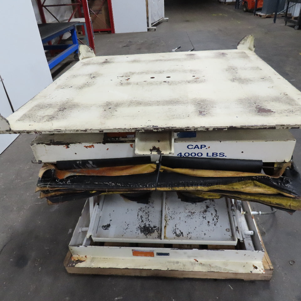 Omni 4000Lbs. Capacity 48" x 50" Rotating Air Bag Lift Table 13-36" Lift