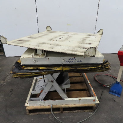 Omni 4000Lbs. Capacity 48" x 50" Rotating Air Bag Lift Table 13-36" Lift