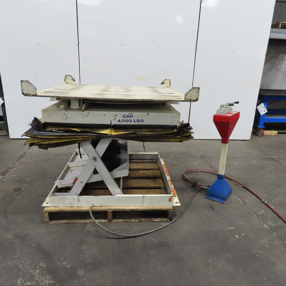 Omni 4000Lbs. Capacity 48" x 50" Rotating Air Bag Lift Table 13-36" Lift