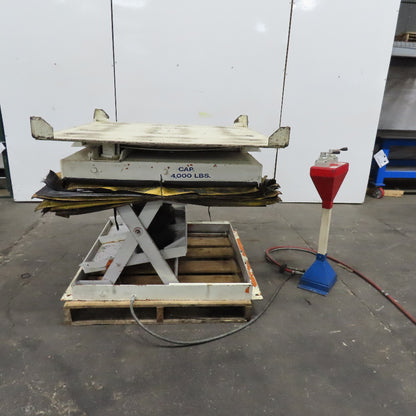 Omni 4000Lbs. Capacity 48" x 50" Rotating Air Bag Lift Table 13-36" Lift
