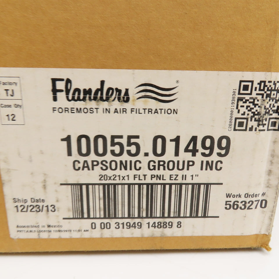 Flanders SuperFlow 2 20" x 21" x 1" Fiber Media Air Filter Lot Of 12