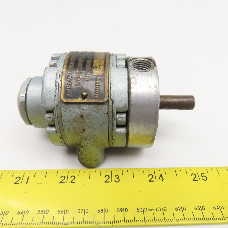 Arrow Engineering Model A Pneumatic Air Motor 1/8" NPT Ports 3/8" Shaft