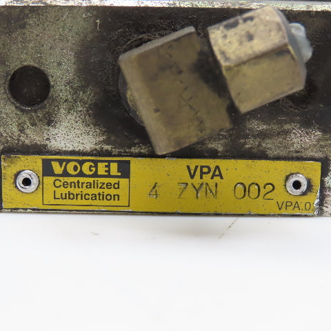Vogel VPA-4 ZYN 002 Piston Lubricator Manifold Distribution 10-36VDC