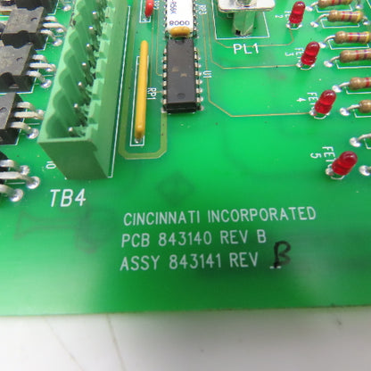 Cincinnati PCB 843140 REV B Assy 843141 Circuit Board Interface