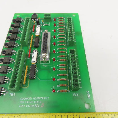 Cincinnati PCB 843140 REV B Assy 843141 Circuit Board Interface