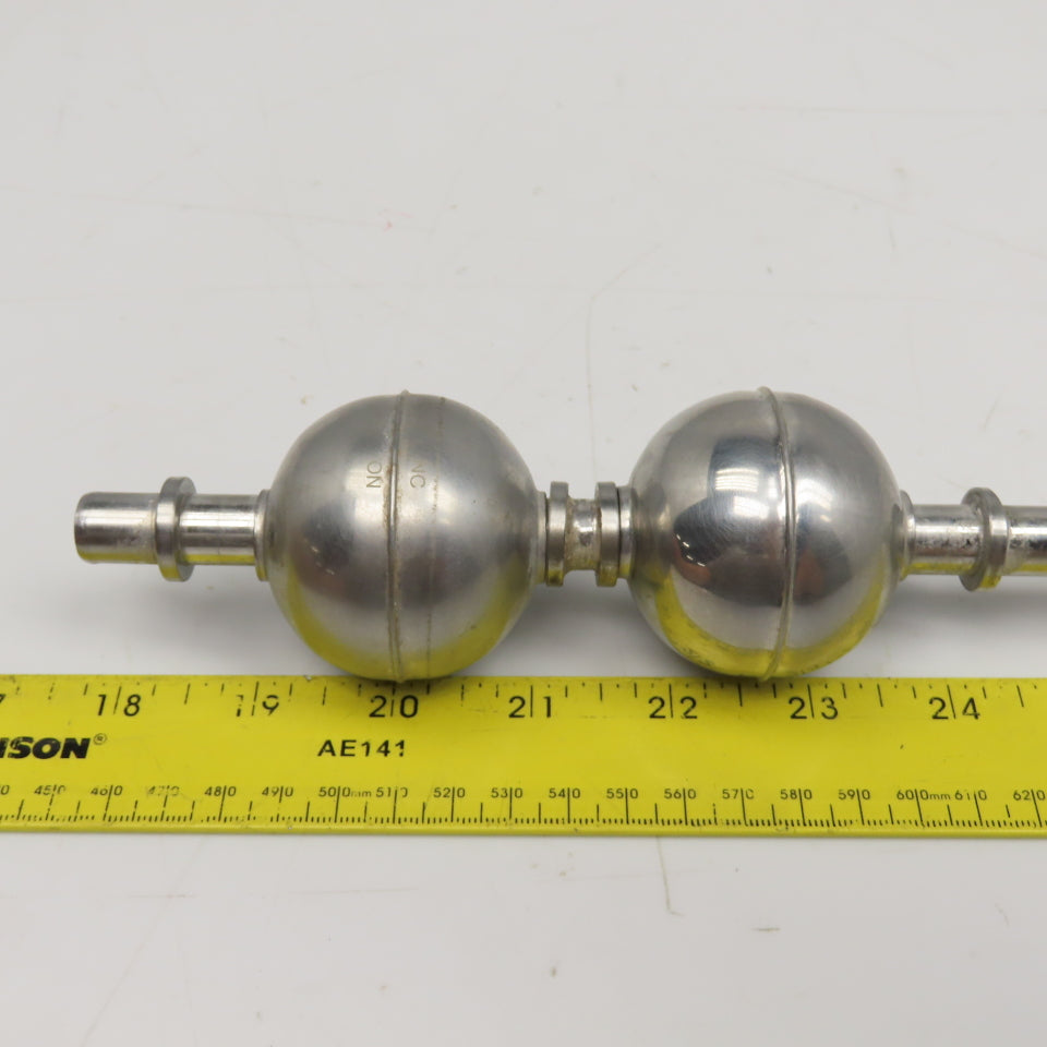 Dual Liquid Level Float Switch 11-1/2" OAL Stainless Steel