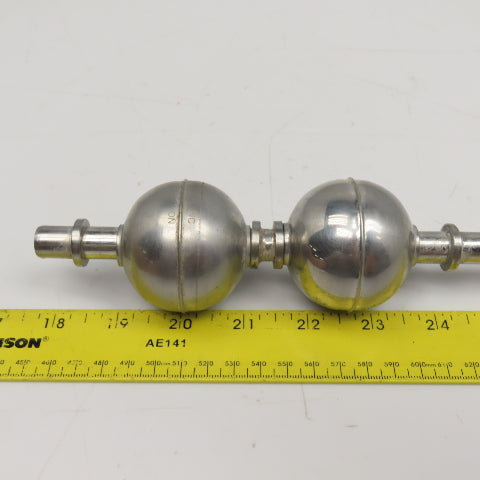 Dual Liquid Level Float Switch 11-1/2" OAL Stainless Steel