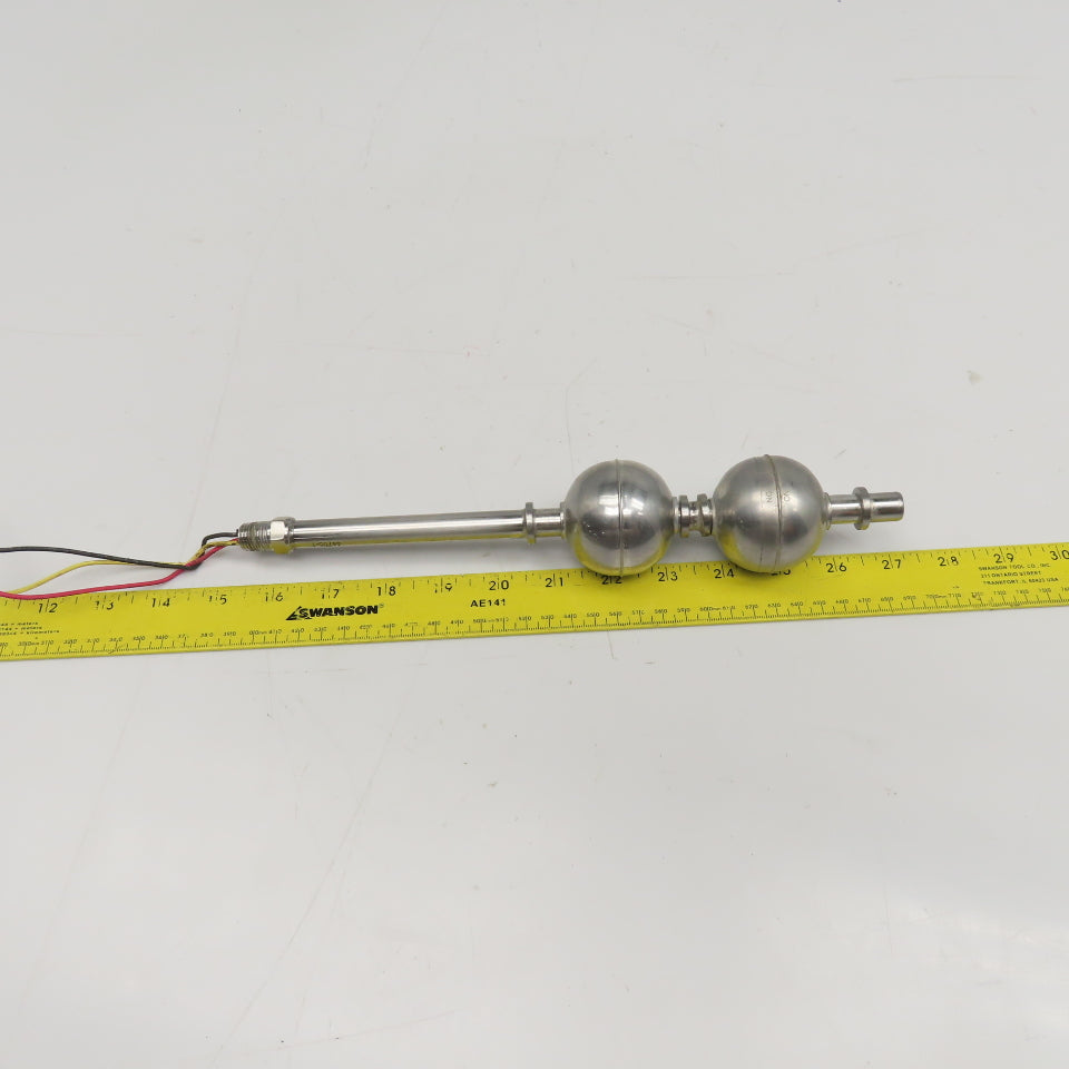 Dual Liquid Level Float Switch 11-1/2" OAL Stainless Steel