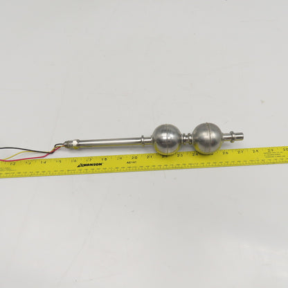 Dual Liquid Level Float Switch 11-1/2" OAL Stainless Steel