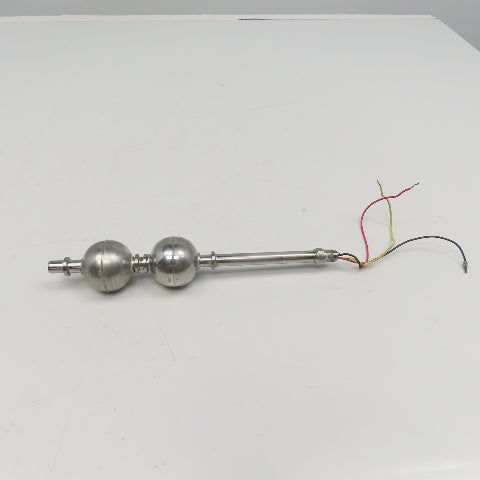 Dual Liquid Level Float Switch 11-1/2" OAL Stainless Steel