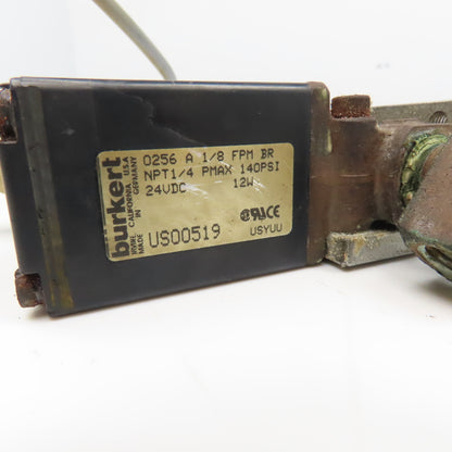 Burkert US00519 1/4" NPT Solenoid Control Valve 2 Way 24VDC Coil