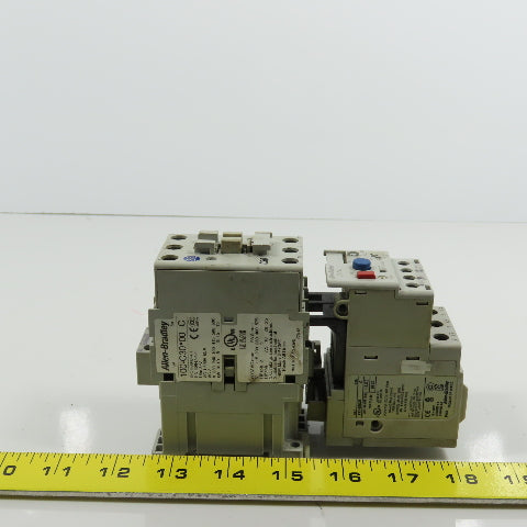 Allen Bradley 100-C30*00 Ser C 600VAC Contactor W/193-EECB 1.0-5.0A Trip