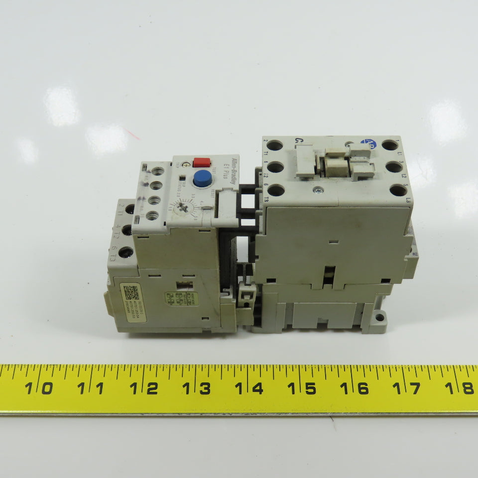 Allen Bradley 100-C30*00 Ser C 600VAC Contactor W/193-EECB 1.0-5.0A Trip