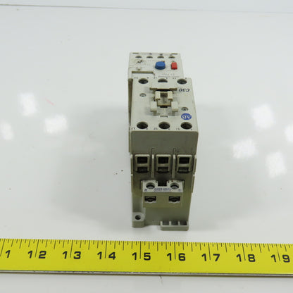 Allen Bradley 100-C30*00 Ser C 600VAC Contactor W/193-EECB 1.0-5.0A Trip