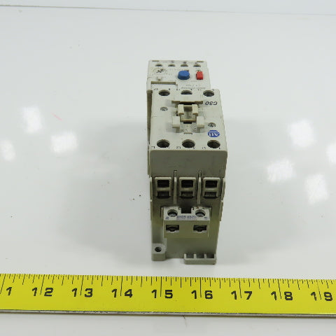 Allen Bradley 100-C30*00 Ser C 600VAC Contactor W/193-EECB 1.0-5.0A Trip