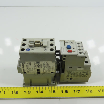 Allen Bradley 100-C30*00 Ser C 600VAC Contactor W/193-EECB 1.0-5.0A Trip