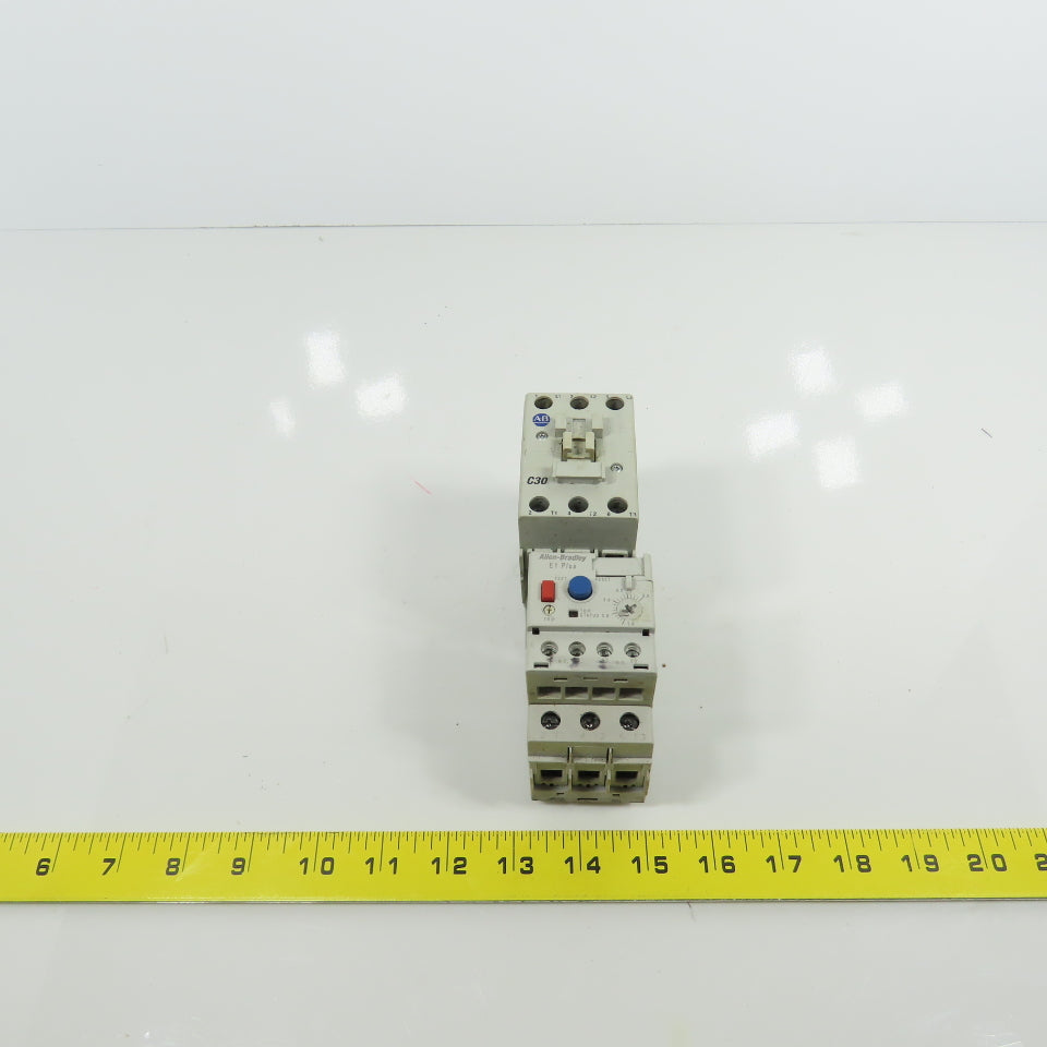 Allen Bradley 100-C30*00 Ser C 600VAC Contactor W/193-EECB 1.0-5.0A Trip