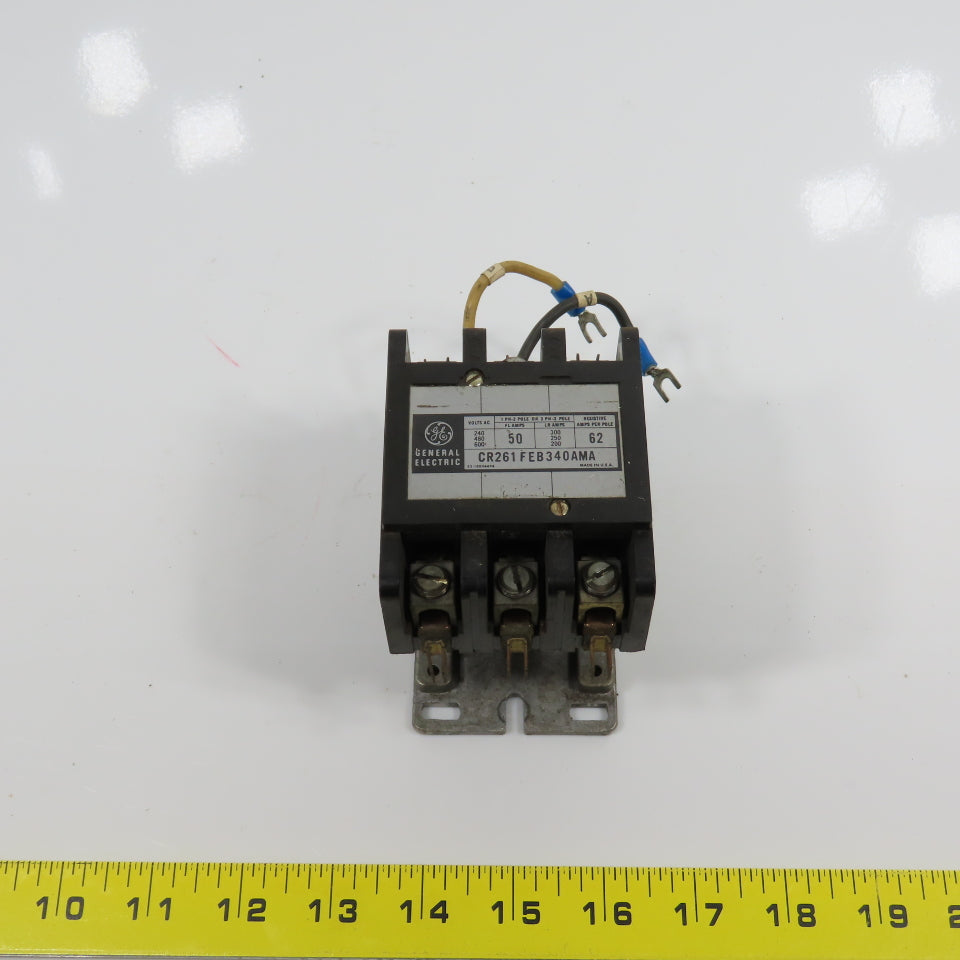 General Electric CR261FEB340AMA 600V Contactor 50FL Amps 62 Res Amps