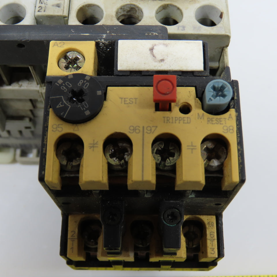 Allen Bradley 104-C12D22 Ser A Reversing Contactor W/193-BSA 0.6-1.0A Trip