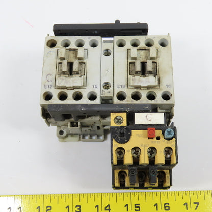 Allen Bradley 104-C12D22 Ser A Reversing Contactor W/193-BSA 0.6-1.0A Trip