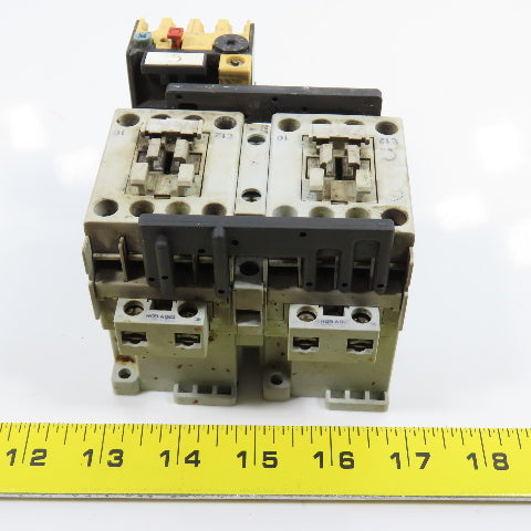 Allen Bradley 104-C12D22 Ser A Reversing Contactor W/193-BSA 0.6-1.0A Trip