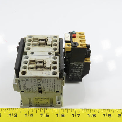 Allen Bradley 104-C12D22 Ser A Reversing Contactor W/193-BSA 0.6-1.0A Trip