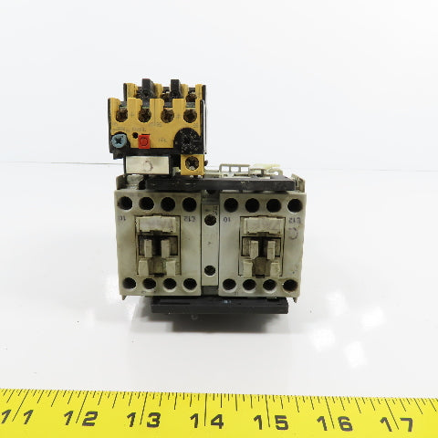 Allen Bradley 104-C12D22 Ser A Reversing Contactor W/193-BSA 0.6-1.0A Trip