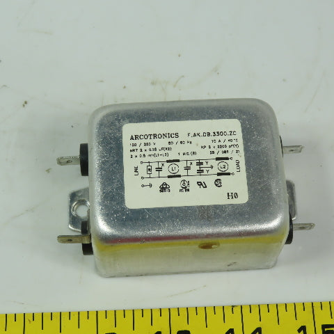 Arcotronics F.AK.DB.3300.ZC Suppression Filter W/ Faston Terminals120/220V 10A