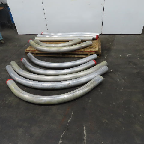 5" Extruded Aluminum Conduit 45° Bend & S Shape 70-84" OAL Mixed Lot Of 10