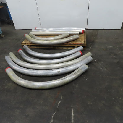 5" Extruded Aluminum Conduit 45° Bend & S Shape 70-84" OAL Mixed Lot Of 10