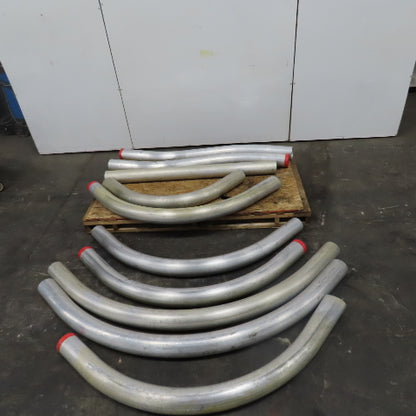 5" Extruded Aluminum Conduit 45° Bend & S Shape 70-84" OAL Mixed Lot Of 10