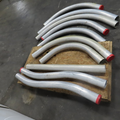 5" Extruded Aluminum Conduit 45° Bend & S Shape 70-84" OAL Mixed Lot Of 10