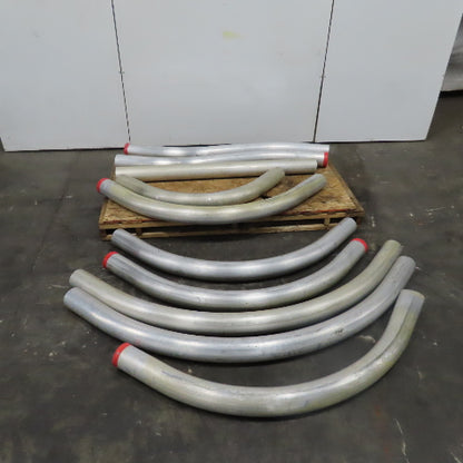 5" Extruded Aluminum Conduit 45° Bend & S Shape 70-84" OAL Mixed Lot Of 10