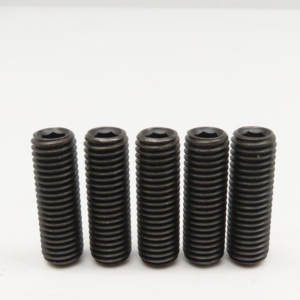 5/8"-11 x 2" Full Thread Flat Point Hex Drive Set Screw Black Oxide Lot Of 5
