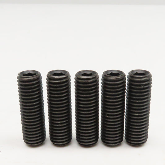 5/8"-11 x 2" Full Thread Flat Point Hex Drive Set Screw Black Oxide Lot Of 5