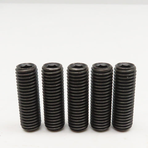 5/8"-11 x 2" Full Thread Flat Point Hex Drive Set Screw Black Oxide Lot Of 5