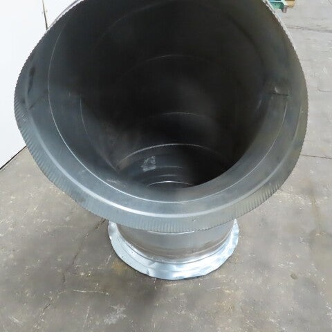 Gray Metal South 20" HVAC Duct Work Pipe 90° Elbow W/23" Flange