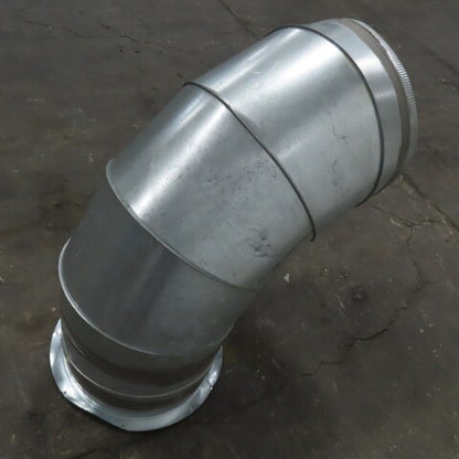 Gray Metal South 20" HVAC Duct Work Pipe 90° Elbow W/23" Flange