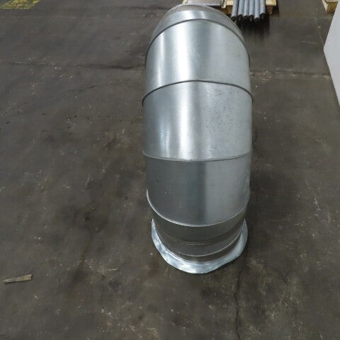 Gray Metal South 20" HVAC Duct Work Pipe 90° Elbow W/23" Flange