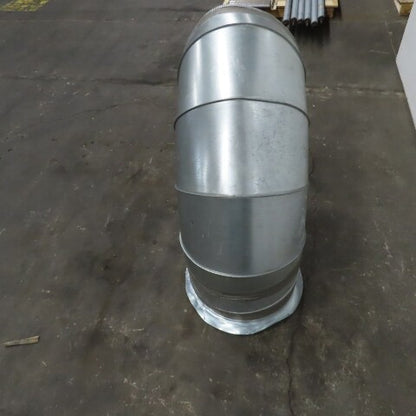 Gray Metal South 20" HVAC Duct Work Pipe 90° Elbow W/23" Flange