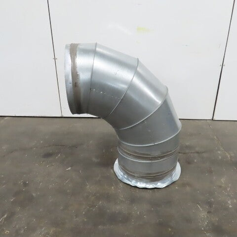 Gray Metal South 20" HVAC Duct Work Pipe 90° Elbow W/23" Flange