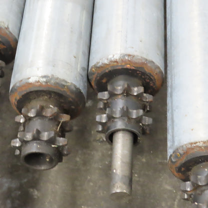 Chain Driven Power Conveyor Roller 2-1/2" OD 80-5/8" BF 82-5/8" OAL Lot Of 6