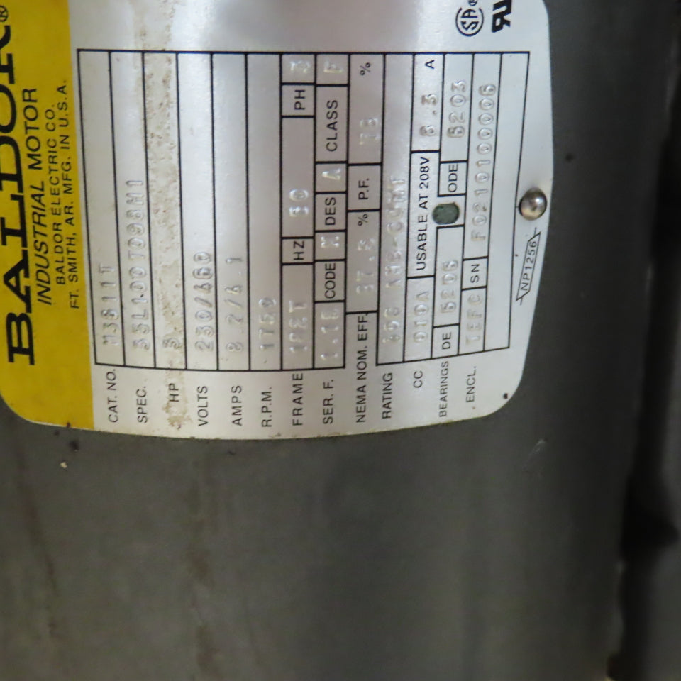 Sanovo PS 1500 3HP Eggshell Centrifuge Cracker Separator Sifter 1750RPM 230/460V